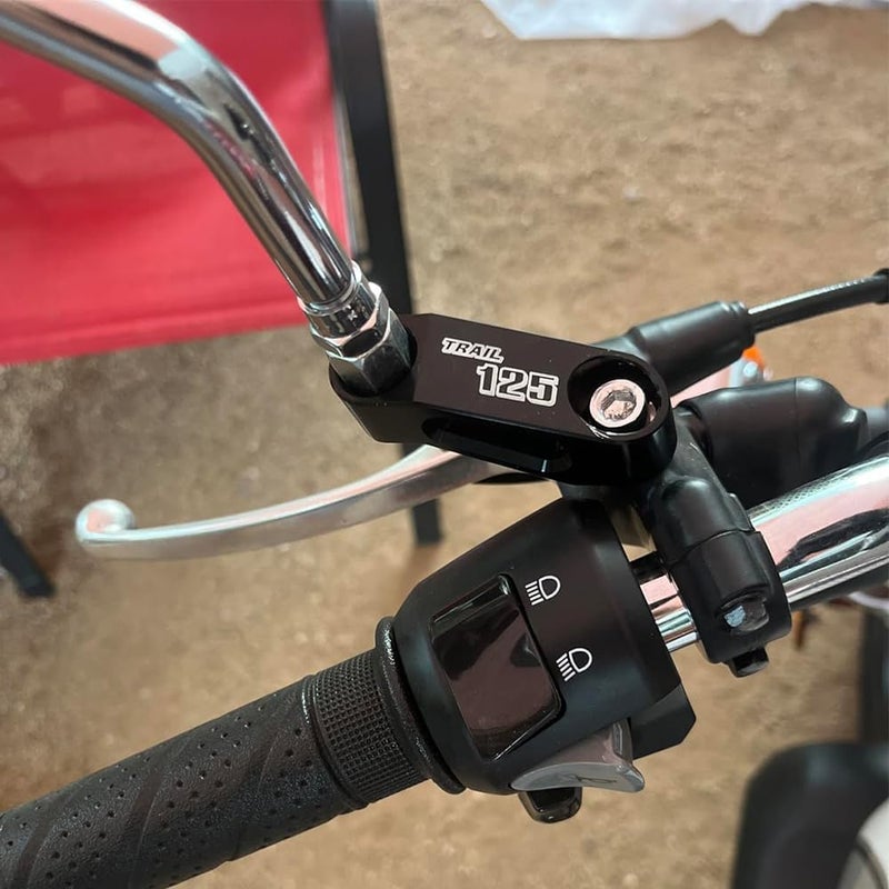 Modeer Compatible with Trail 125 Any year Motorcycle Rearview Mirror Risers Extenders ct125 trail ct125 hunter cub trail 125 Accessories (black) - Image 4